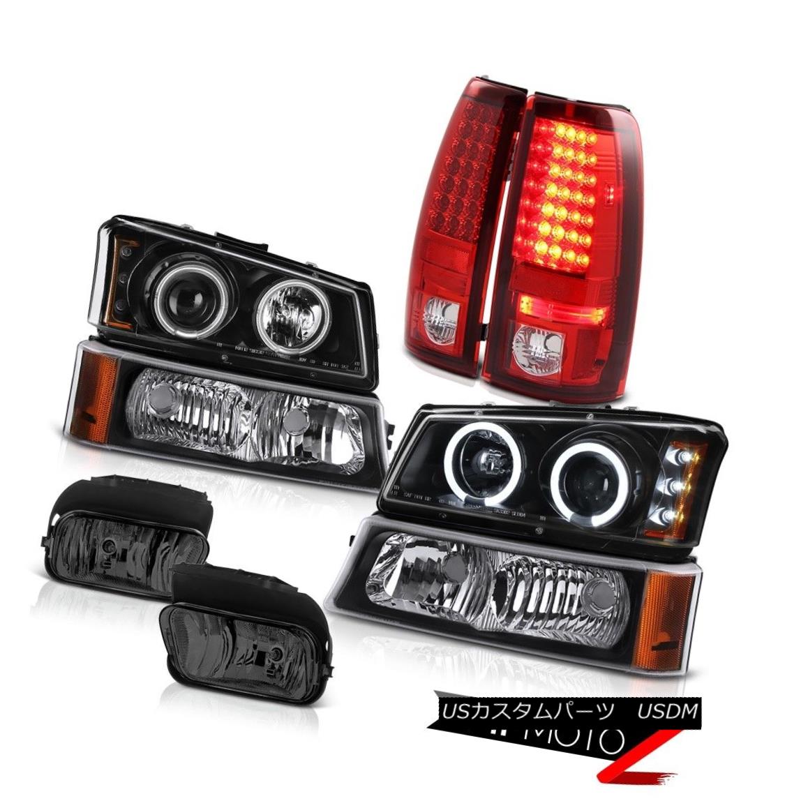 テールライト Black CCFL Projector Signal LED Tail Lights Driving Foglamp 2005 2006 Silverado ブラックCCFLプロジェクター信号LEDテールライトドライビングフォグライト2005 2006 Silverado 【並行輸入品】