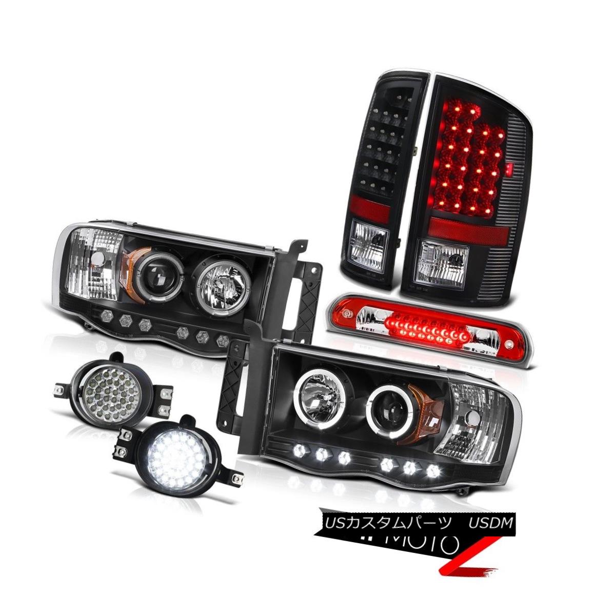 テールライト 02-05 Ram 1500 Black Headlights Projector SMD Taillights LED Foglamps Roof Brake 02-05 Ram 1500ブラックヘッドライトプロジェクタSMDテールライトLEDフォグランプ屋根ブレーキ 【並行輸入品】