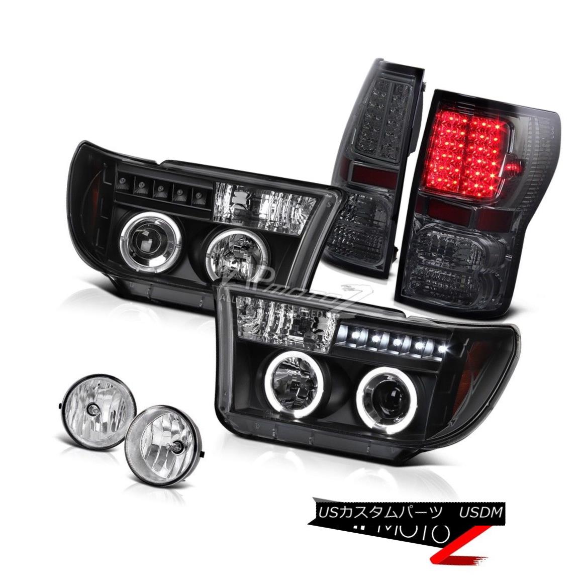 テールライト Black Halo Projector Headlight+Led Tail Light+Fog Lamp Toyota Tundra 07-13 ブラックハロープロジェクターヘッドライト+ Ledテールライト+ FogランプToyota Tundra 07-13 【並行輸入品】|カスタムパーツ WORLD倉庫