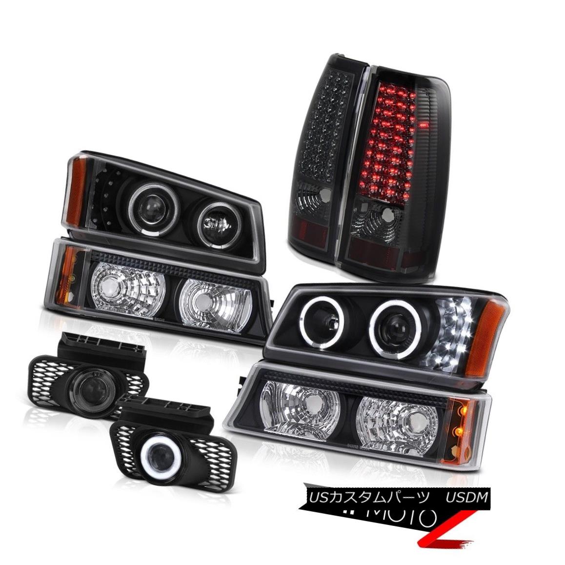 テールライト Black Headlight Projector Rear Brake Tail Lights Foglamp 03-06 Silverado 6.0L V8 ブラックヘッドライトプロジェクターリアブレーキテールライトFoglamp 03-06 Silverado 6.0L V8 【並行輸入品】