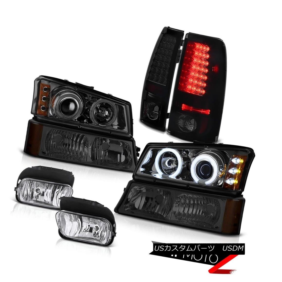 テールライト Halo Rim Headlight Smoke Bumper Tail Lights Lamp Foglight 03-06 Silverado Vortec Halo Rimヘッドライト煙バンパーテールライトLamp Foglight 03-06 Silverado Vortec 【並行輸入品】