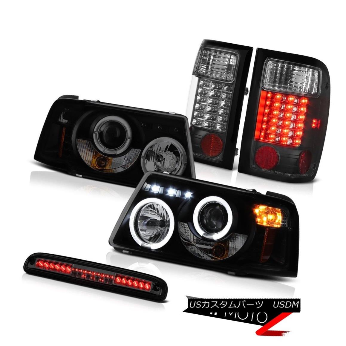 テールライト Sinister Black LED Halo Headlights Taillights 3rd Brake Tint 01-11 Ranger 2.3L Sinister Black LED Haloヘッドライトテールライト3rdブレーキティント01-11レンジャー2.3L 【並行輸入品】