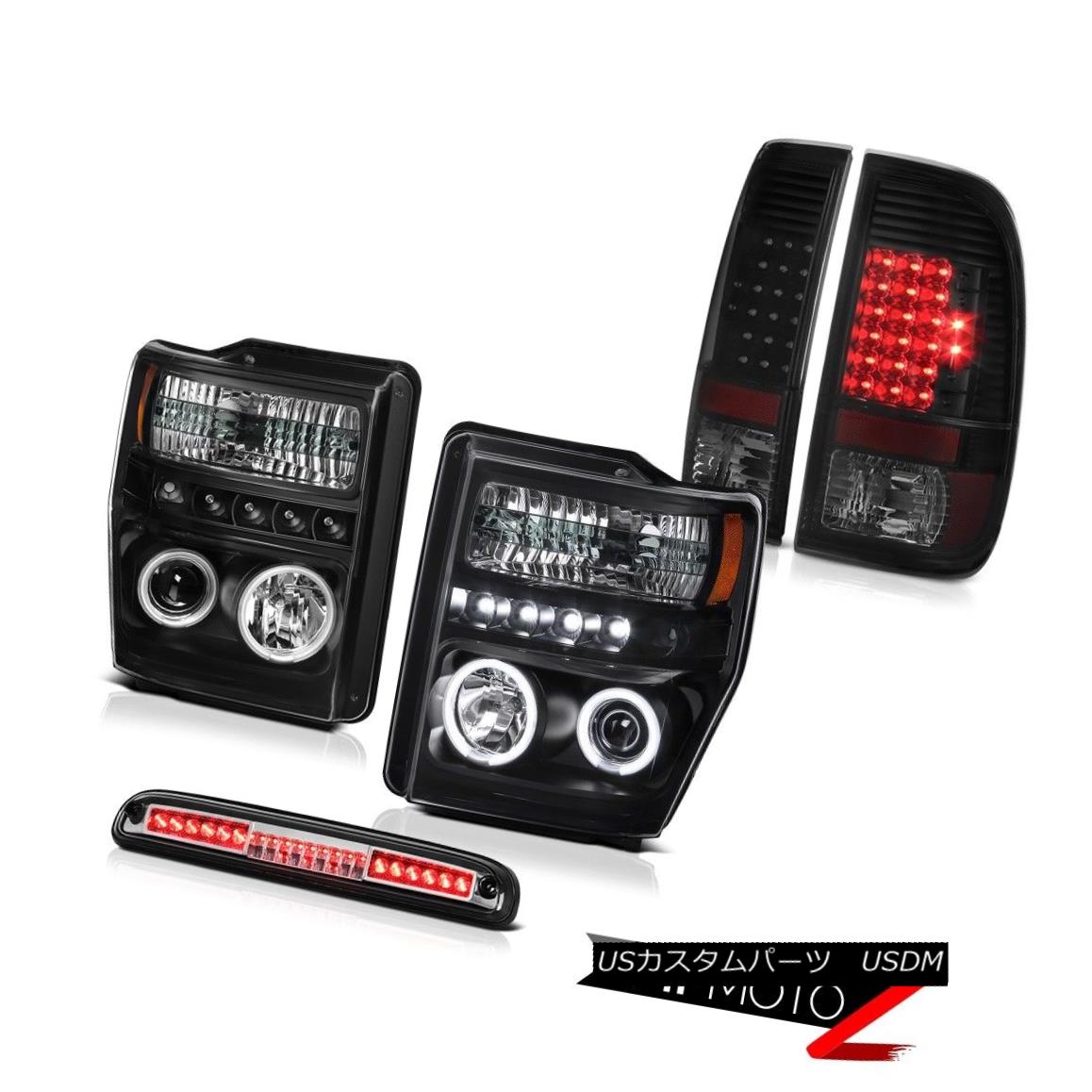 テールライト 2008-2010 F350 FX4 Black CCFL Rim Headlights Sinister LED Tail Lights High Stop 2008-2010 F350 FX4ブラックCCFLリムヘッドライト不快なLEDテールライトハイストップ 【並行輸入品】