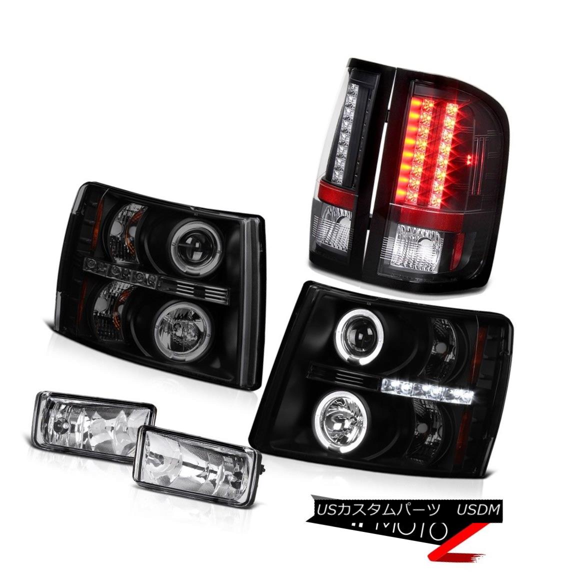 テールライト 2007-2013 Chevy Silverado Z71 Smoke Headlights+Driving Fog+ Bright LED Tail Lamp 2007-2013シボレーシルバラードZ71スモークヘッドライト+ドライ vingフォグ+ブライトLEDテールランプ 【並行輸入品】