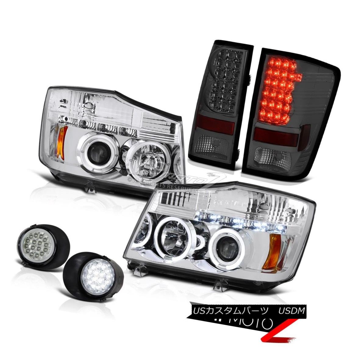 テールライト For 2004-2015 Titan 4X4 Chrome SMD Projector Headlight Brake Tail Light LED Fog 2004?2015 Titan 4X4 Chrome SMDプロジェクターヘッドライトブレーキテールライトLEDフォグ 【並行輸入品】｜カスタムパーツ WORLD倉庫