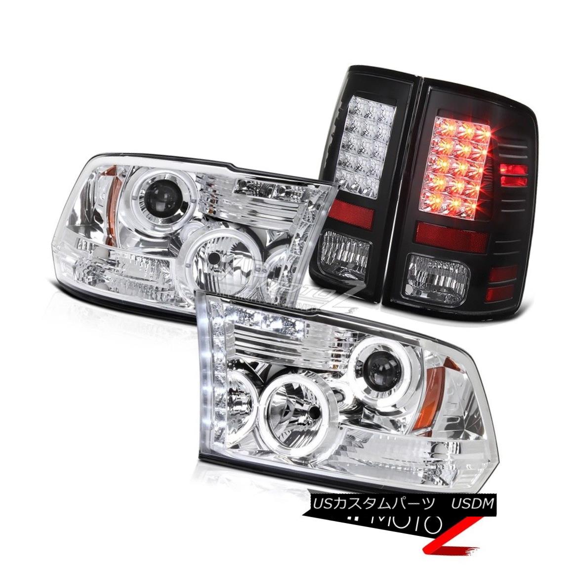 テールライト Projector Headlight+Black LED Tail Light Dodge Ram 2009-2014 2015 2016 2017 2018 プロジェクターヘッドライト+ Blac k LEDテールライトドッジラム2009-2014 2015 2016 2017 2018 【並行輸入品】
