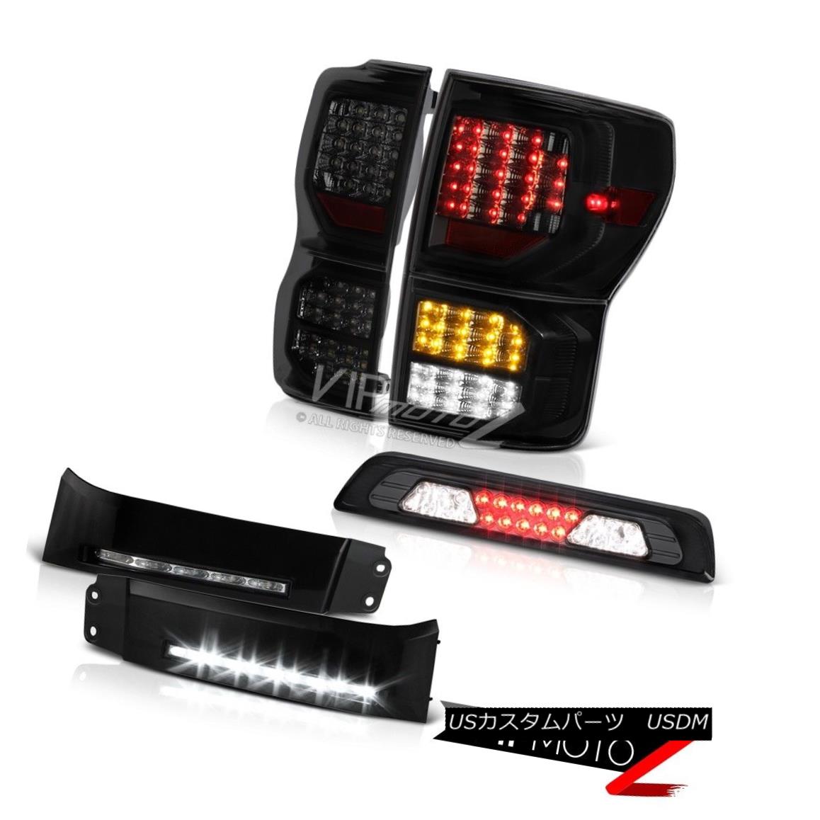 テールライト 07-13 Toyota Tundra Limited Sinister Black Taillamps DRL Strip Roof Cab Lamp LED 07-13 Toyota Tundra Limited Sinister Black Taillamps DRLストリップ屋根キャブランプLED 【並行輸入品】
