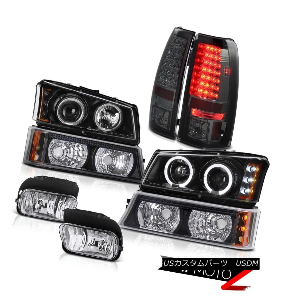 テールライト Angel Eye Halo Headlights LED Brake Tail Light Driving Fog 03-06 Chevy Silverado エンジェルアイヘイローヘッドライトLEDブレーキテールライトドライビングフォグ03-06 Chevy Silverado 【並行輸入品】