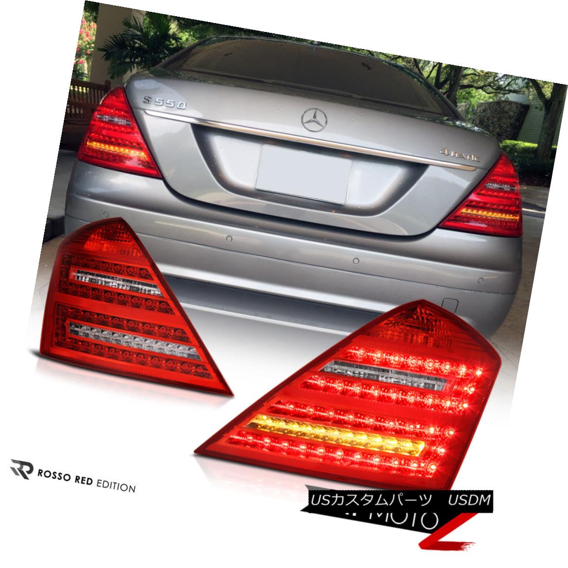 テールライト FACELIFT STYLE 2007-2009 Mercedes Benz W221 S-Class Red LED Tail Lights Assembly FACELIFT STYLE 2007-2009メルセデスベンツW221 Sクラス赤色LEDテールライトアセンブリ 【並行輸入品】