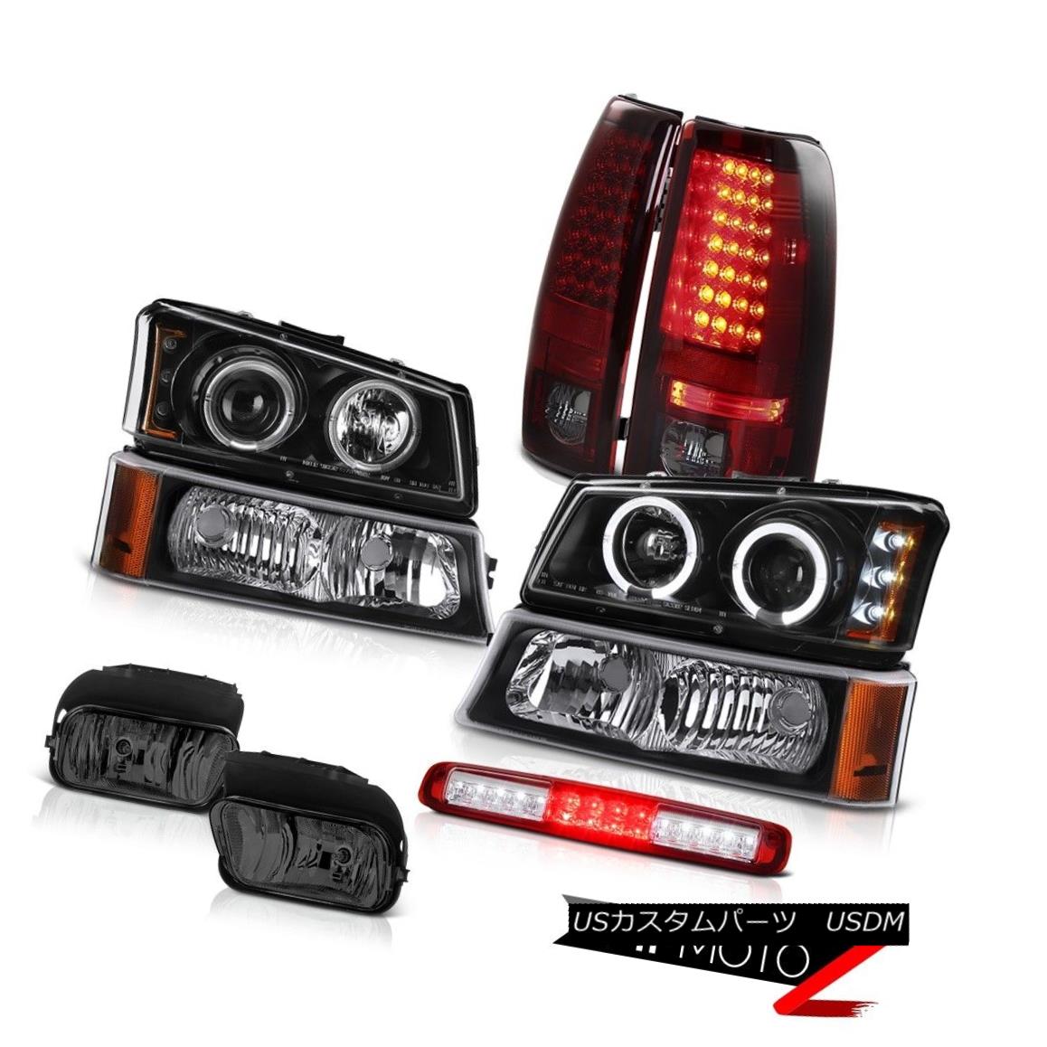 テールライト 03-06 Silverado Foglights Bumper Lamp Red High Stop Headlamps Smokey Tail Lights 03-06 Silveradoフォグライトバンパーランプレッドハイストップヘッドランプスモークテールライト 【並行輸入品】