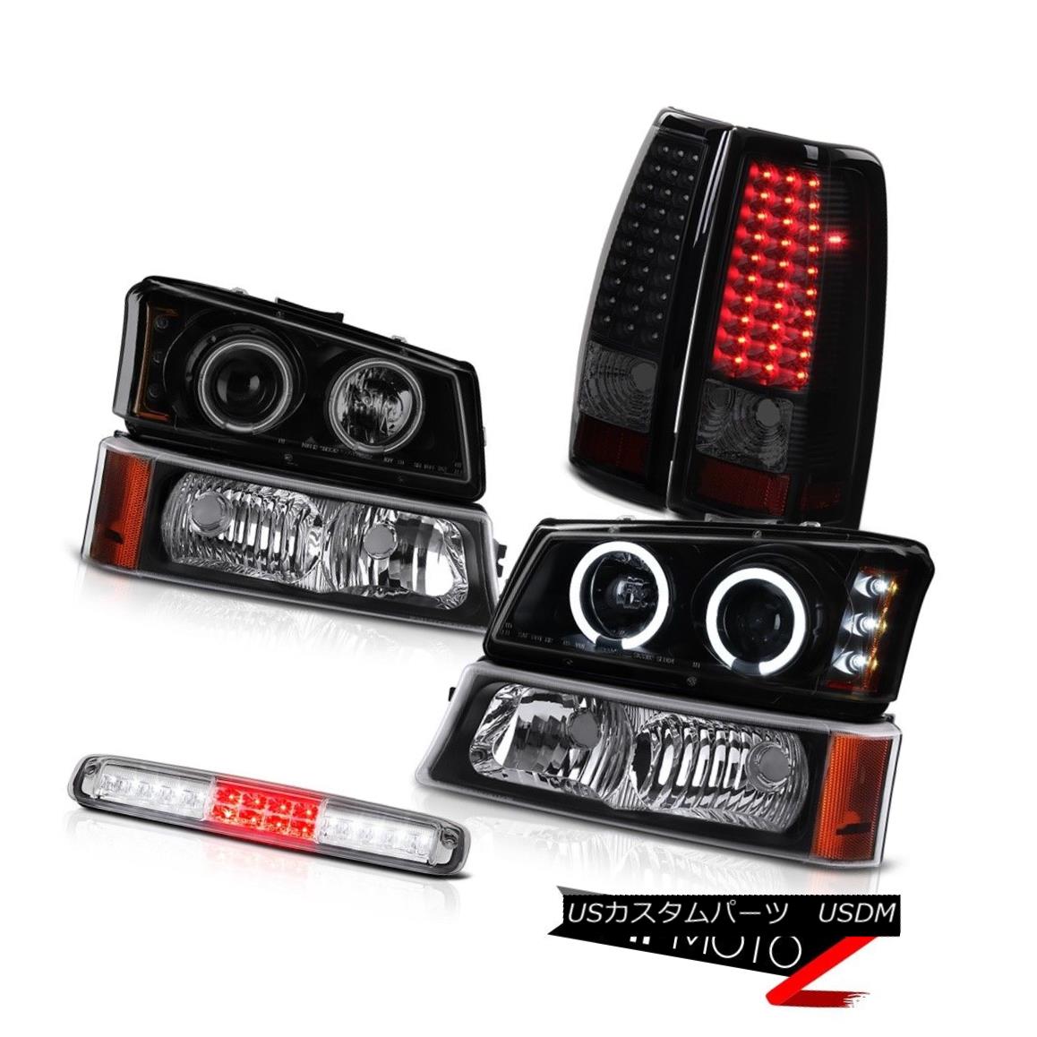 テールライト 03-06 Chevy Silverado Black Turn Signal Roof Brake Light Rear Lights Headlamps 03-06 Chevy Silverado Black Turnシグナルルーフブレーキライトリアライトヘッドランプ 【並行輸入品】