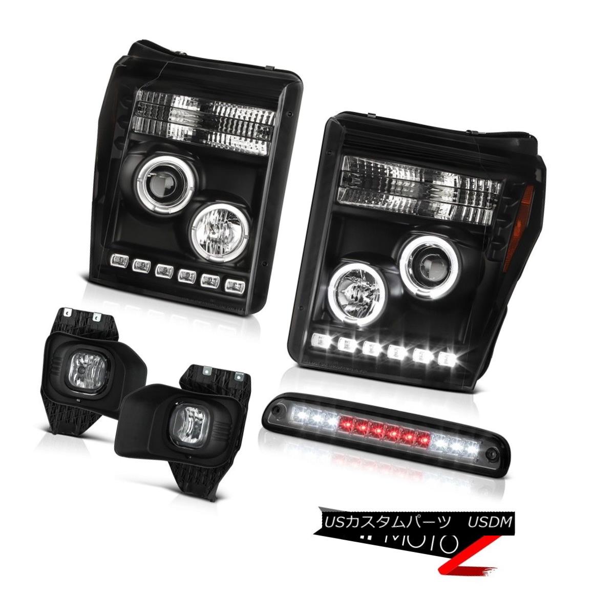 テールライト 11 12 13 14 15 16 F250 Xlt Smoked High Stop Lamp Foglights Matte Black Headlamps 11 12 13 14 15 16 F250 Xltスモークハイストップランプフォグライトマットブラックヘッドランプ 【並行輸入品】