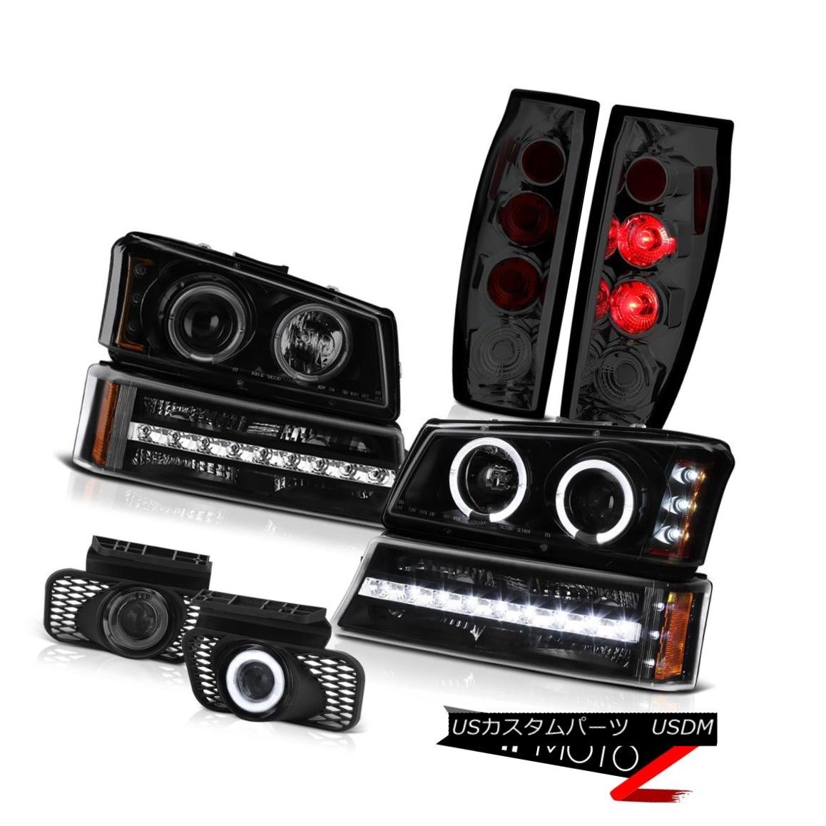 テールライト 03-06 Chevy Avalanche Foglights Tail Lamps Black Parking Lamp Sinister Headlamps 03-06 Chevy Avalanche FoglightsテールランプブラックパーキングランプSinisterヘッドランプ 【並行輸入品】