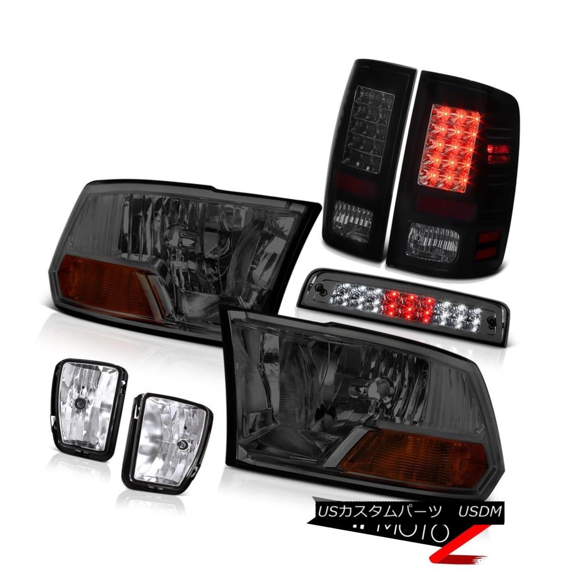 テールライト 13-18 Dodge Ram 1500 Laramie Smokey 3RD Brake Lamp Foglamps Taillamps Headlights 13-18ドッジラム1500ララミースモーク3RDブレーキランプフォグランプタイルランプヘッドライト 【並行輸入品】