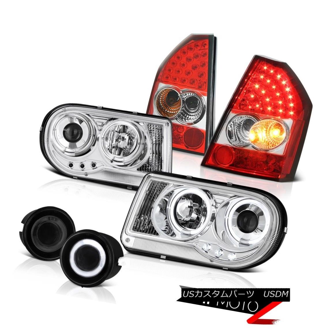 テールライト 08-10 Chrysler 300C 5.7L Halo Headlights LED Taillights Red Projector Tinted Fog 08-10 Chrysler 300C 5.7L HaloヘッドライトLED幼児用赤色プロジェクター有色霧 【並行輸入品】