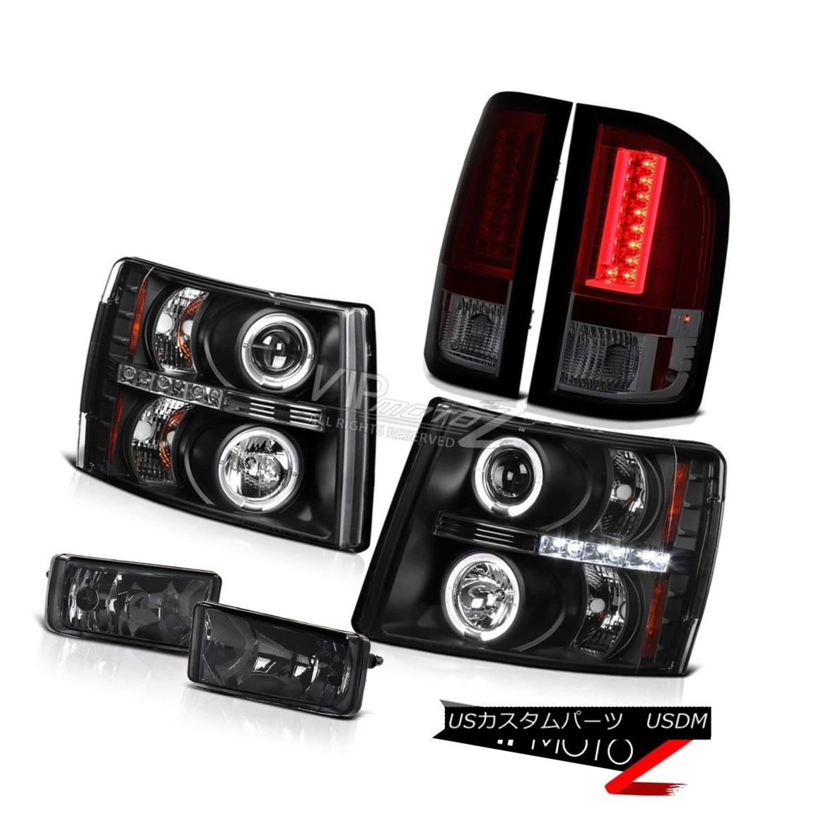 テールライト 2007-2013 Silverado Tail Brake Lights Fog Infinity Black Projector Headlamps LED 2007-2013 SilveradoテールブレーキライトフォグインフィニティブラックプロジェクターヘッドランプLED 【並行輸入品】