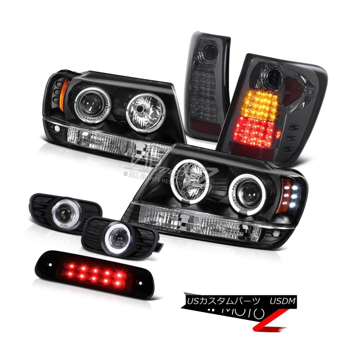 テールライト 1999-2003 Jeep Grand Cherokee 4WD Roof Brake Lamp Foglights Taillamps Headlamps 1999-2003 Jeep Grand Cherokee 4WDルーフブレーキランプフォグライトテールランプヘッドランプ 【並行輸入品】