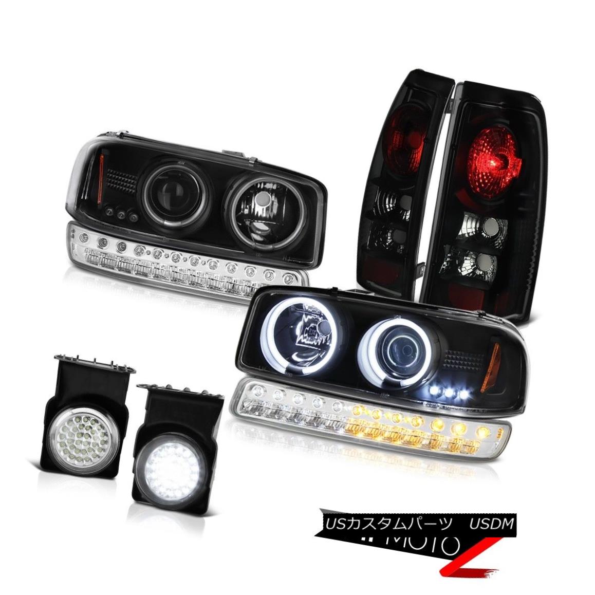 テールライト 03-06 Sierra 5.3L Chrome Foglights Taillights Signal Light Black CCFL Headlights 03-06シエラ5.3Lクロムフォグライトテールライト信号ライトブラックCCFLヘッドライト 【並行輸入品】