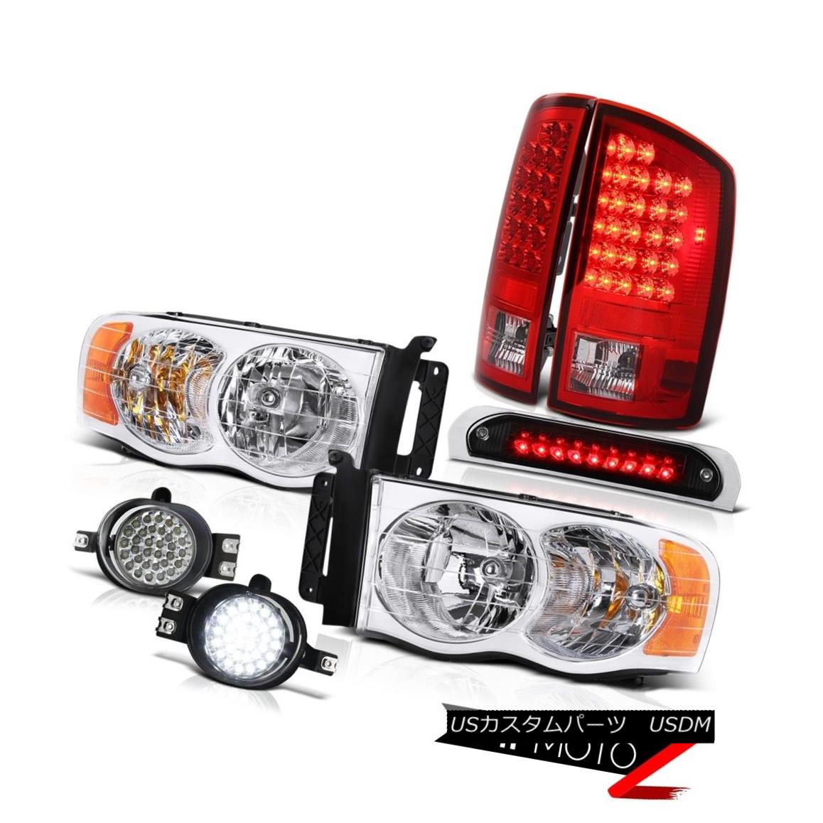テールライト 02 03 04 05 Ram 2500 Crystal Headlight LED Tail Light Bumper Fog High Stop Black 02 03 04 05 Ram 2500クリスタルヘッドライトLEDテールライトバンパーフォグハイストップブラック 【並行輸入品】