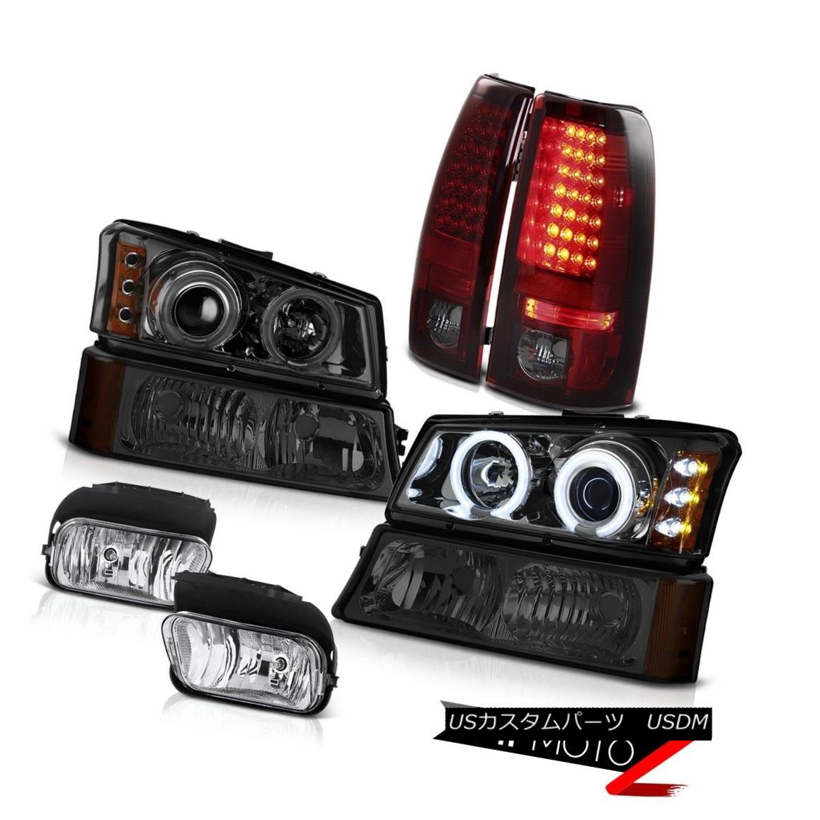 テールライト Fluorescence Halo Headlight Smoke Red LED Tail Light Foglight 03-06 Silverado SS 蛍光ハローヘッドライト煙レッドLEDテールライトFoglight 03-06 Silverado SS 【並行輸入品】