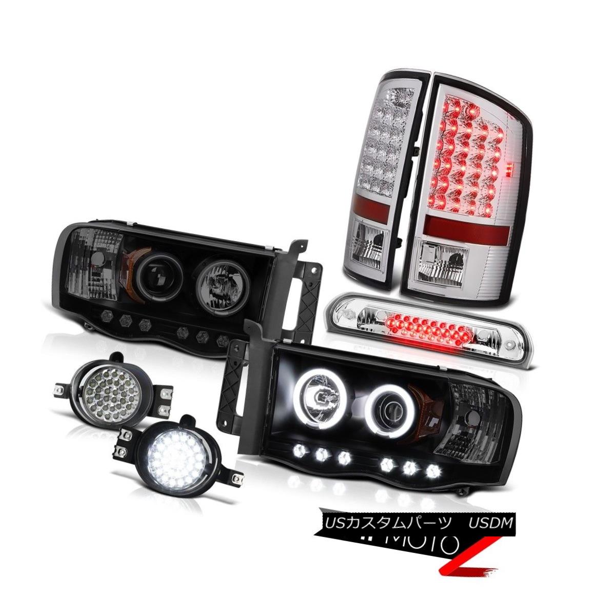 テールライト 02 03 04 05 Dodge Ram CCFL Angel Eye Headlight LED Taillamp Bumper Fog 3rd Brake 02 03 04 05ドッジランCCFLエンジェルアイヘッドライトLEDタイルランプバンパーフォグ3rdブレーキ 【並行輸入品】