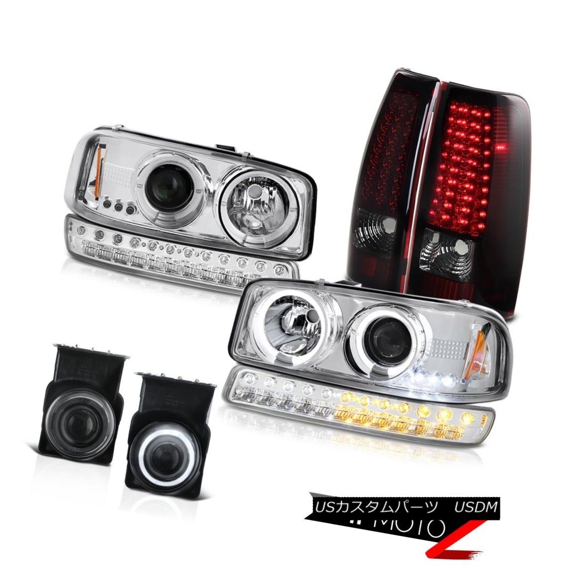 テールライト 2003-2006 Sierra SL Smoked Fog Lights Red Rear SMD Brake Parking Lamp Headlamps 2003-2006シエラSLスモークフォグライトレッドリアSMDブレーキパーキングランプヘッドランプ 【並行輸入品】