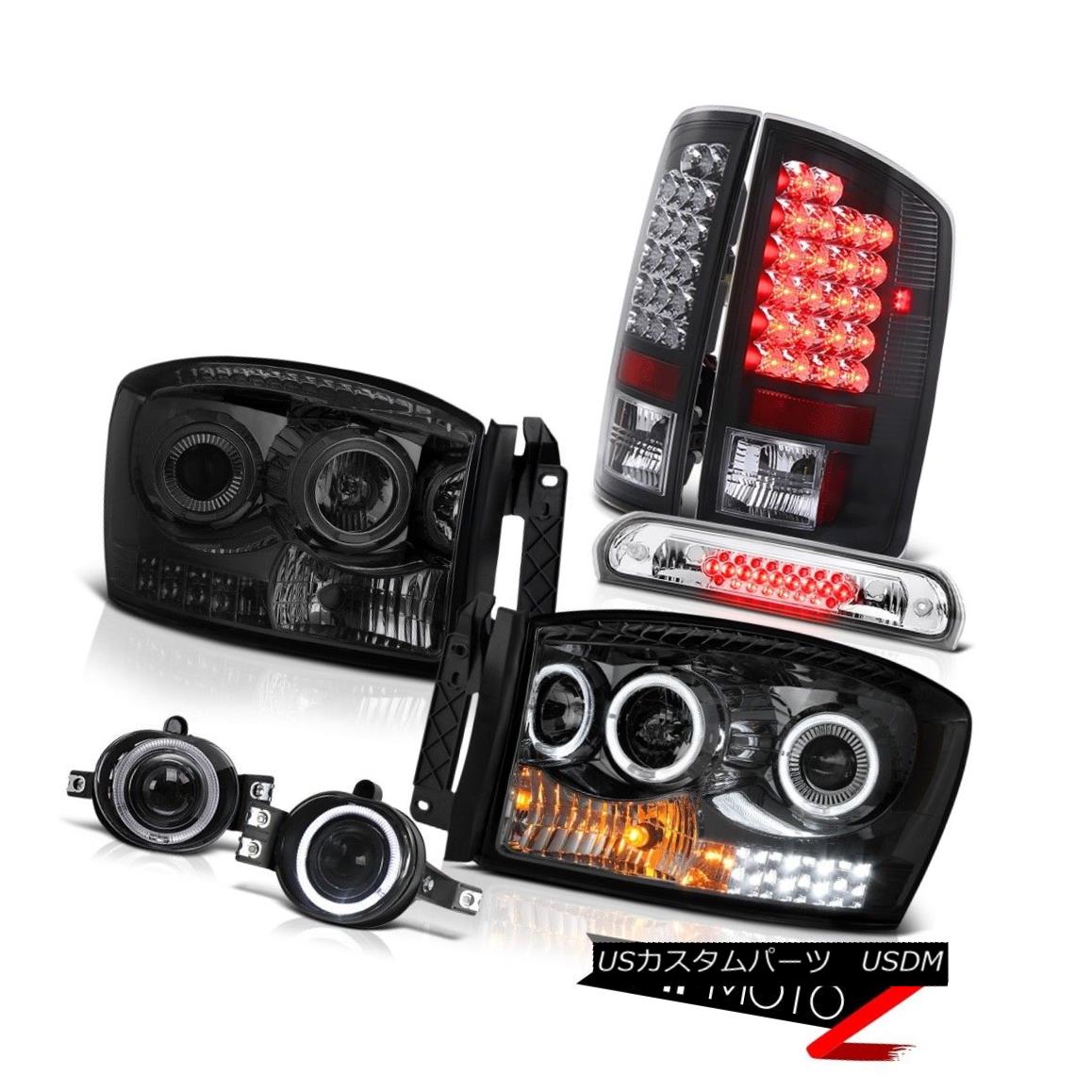 テールライト 07-08 Dodge Ram 1500 ST Headlamps Fog Lights 3RD Brake Light Black Taillamps SMD 07-08ダッジラム1500 STヘッドランプフォグライト3RDブレーキライトブラックタイヤラムSMD 【並行輸入品】|カスタムパーツ WORLD倉庫