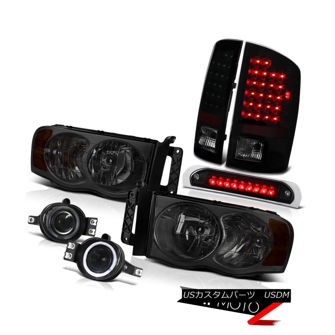 テールライト 02 03 04 05 Ram WS Dark Smoke Headlamps Sinister Black LED Brake Lamps Fog 3rd 02 03 04 05 Ram WSダークスモークヘッドランプ邪悪なブラックLEDブレーキランプフォッグ3rd 【並行輸入品】