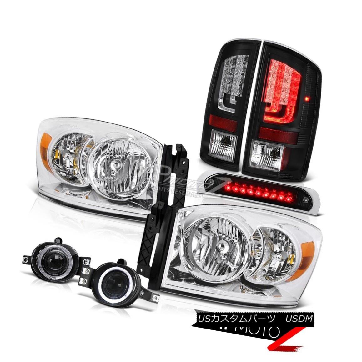 テールライト 2006 Ram 3.7L Black Taillights Roof Brake Light Headlights Foglights Tron Tube 2006 Ram 3.7LブラックテイルライトルーフブレーキライトヘッドライトフォグライトTron Tube 【並行輸入品】