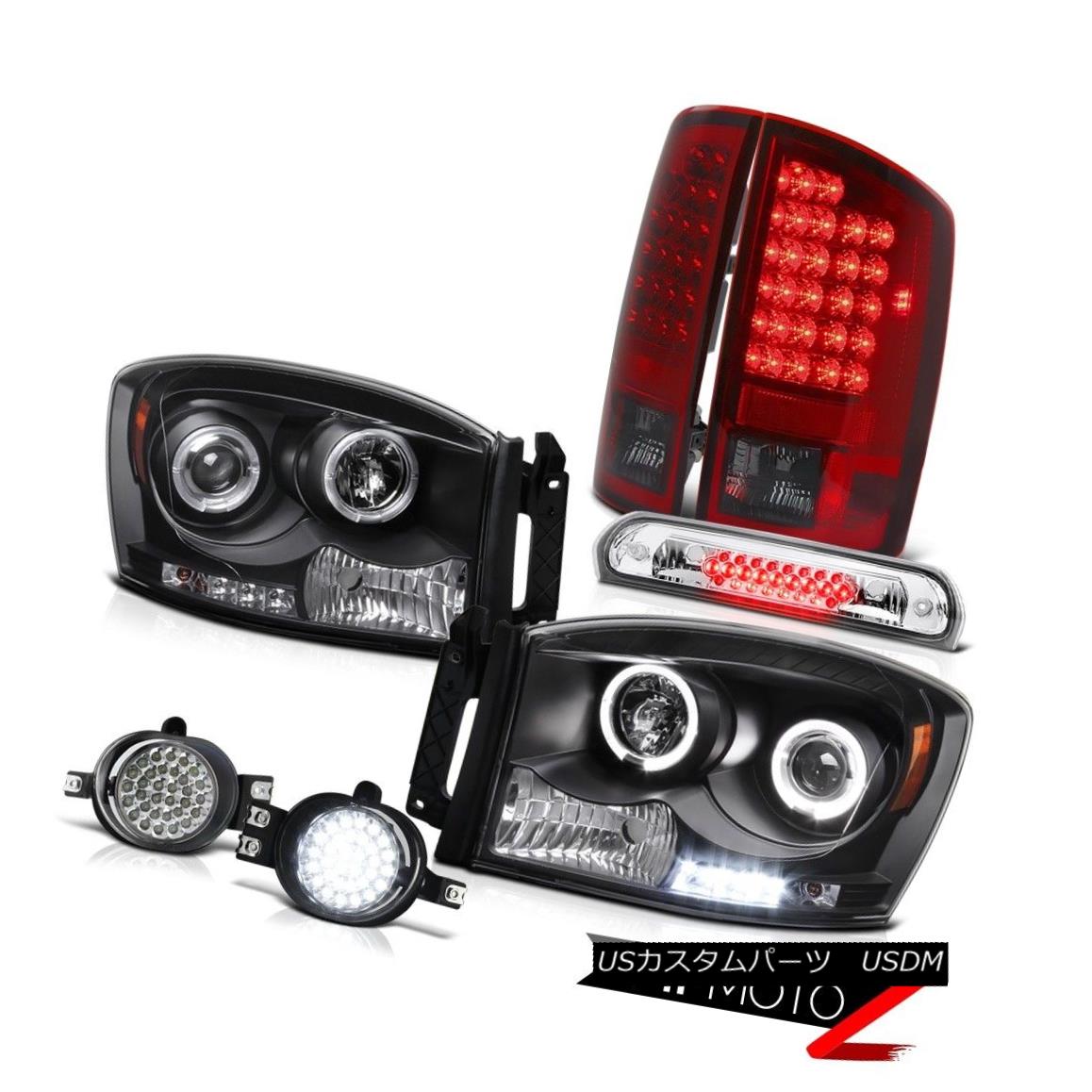 テールライト Dual Halo Headlights SMD LED Brake Lamps Driving Fog Chrome 3rd 2006 Dodge Ram デュアルヘイローヘッドライトSMD LEDブレーキランプドライフォグクロム2006年3月ダッジラム 【並行輸入品】