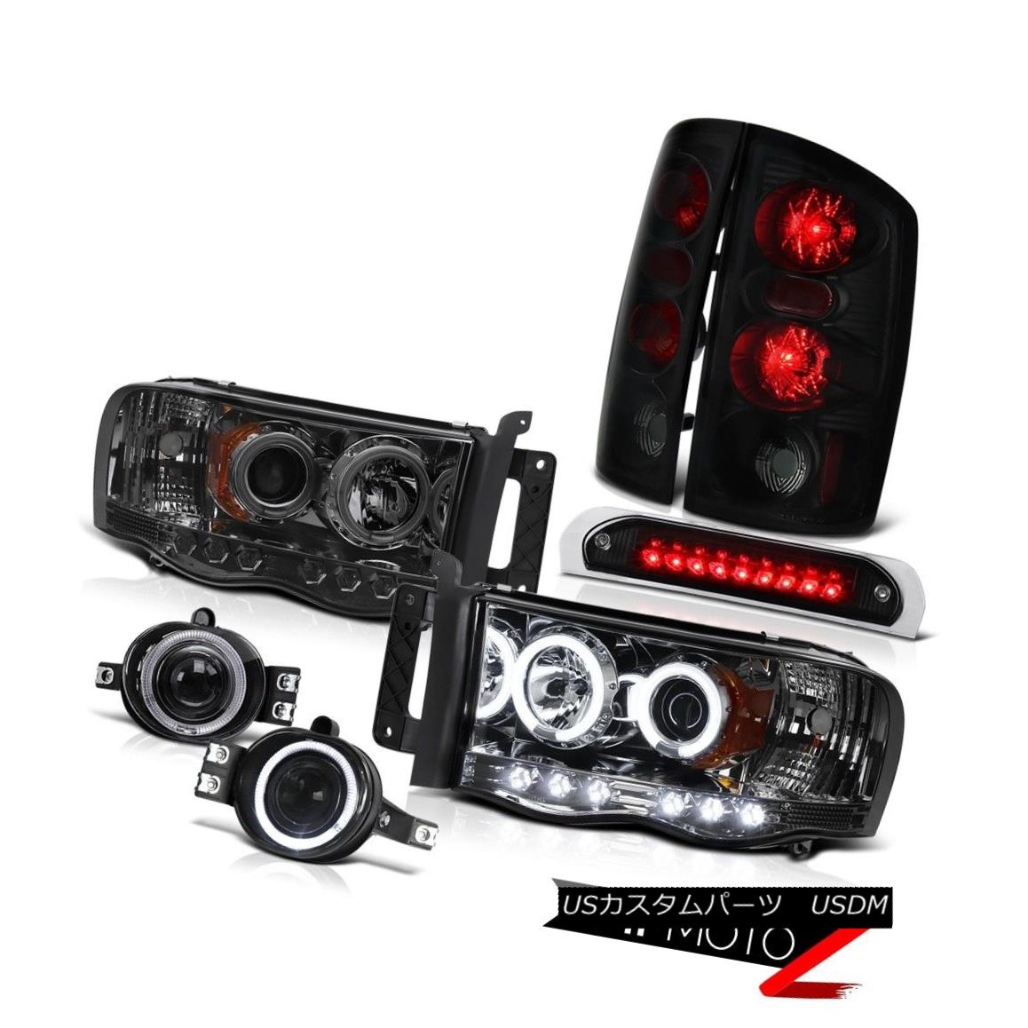 テールライト 02-05 Ram V6 Quality CCFL Angel Eye Headlight Brake Tail Lamps Projector Fog LED 02-05 Ram V6品質CCFLエンジェルアイヘッドライトブレーキテールランププロジェクターフォグLED 【並行輸入品】
