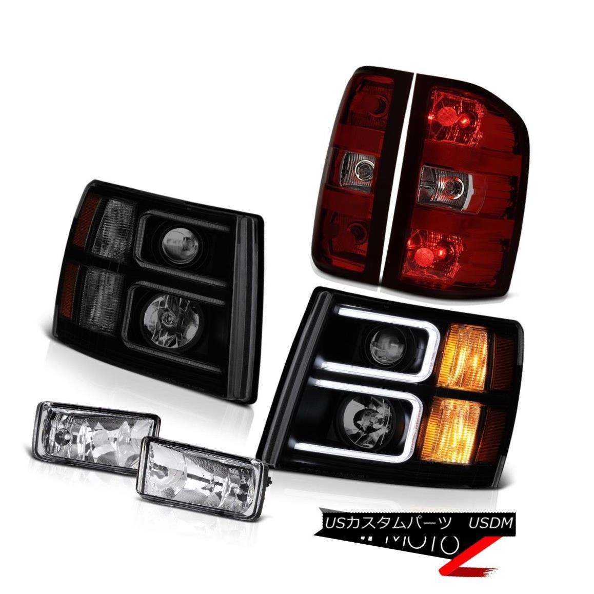 テールライト 07-13 Silverado Z71 Headlamps Euro Chrome Fog Lamps Tail Brake Tron Tube Newest 07-13 Silverado Z71ヘッドランプユーロクロームフォグランプテールブレーキトロンチューブ最新 【並行輸入品】