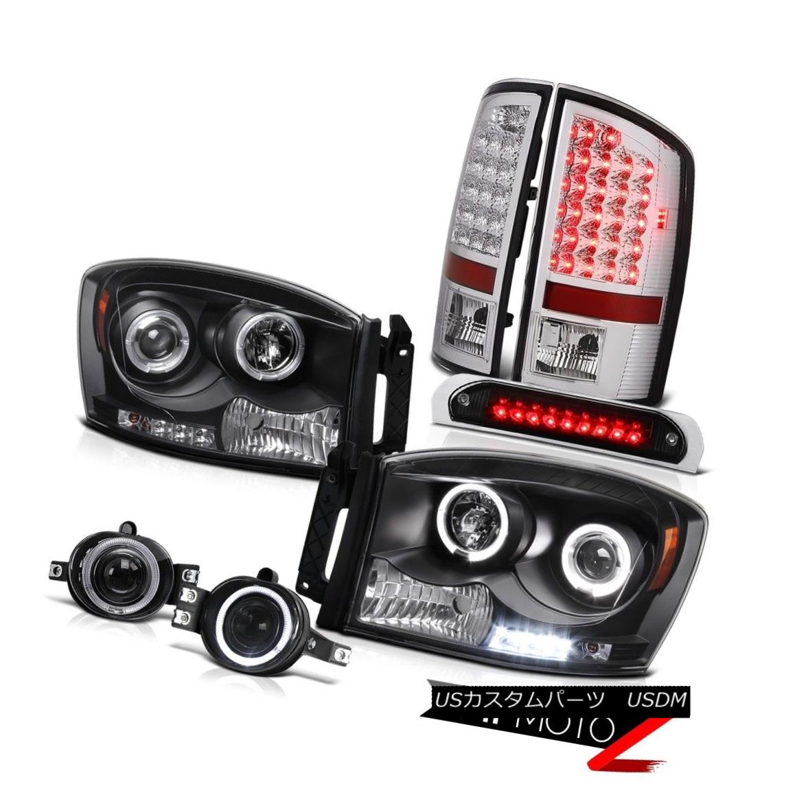 テールライト 2007-2008 Dodge Ram 1500 Headlights SMD Halo LED Taillights Projector Fog Cargo 2007-2008 Dodge Ram 1500ヘッドライトSMD Halo LEDテールライトプロジェクターフォグカーゴ 【並行輸入品】|カスタムパーツ WORLD倉庫
