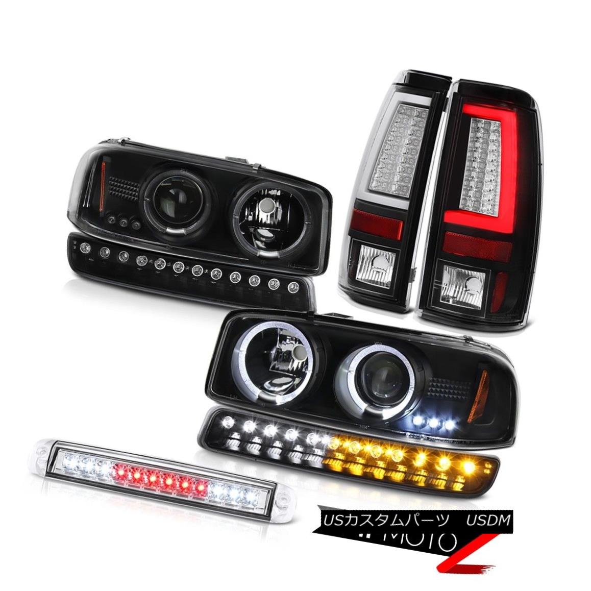 テールライト 99-06 Sierra SL Taillights High Stop Lamp Signal Headlights Angel Eyes Dual Halo 99-06 Sierra SL灯台ハイストップランプシグナルヘッドライトエンジェルアイズデュアルヘイロー 【並行輸入品】