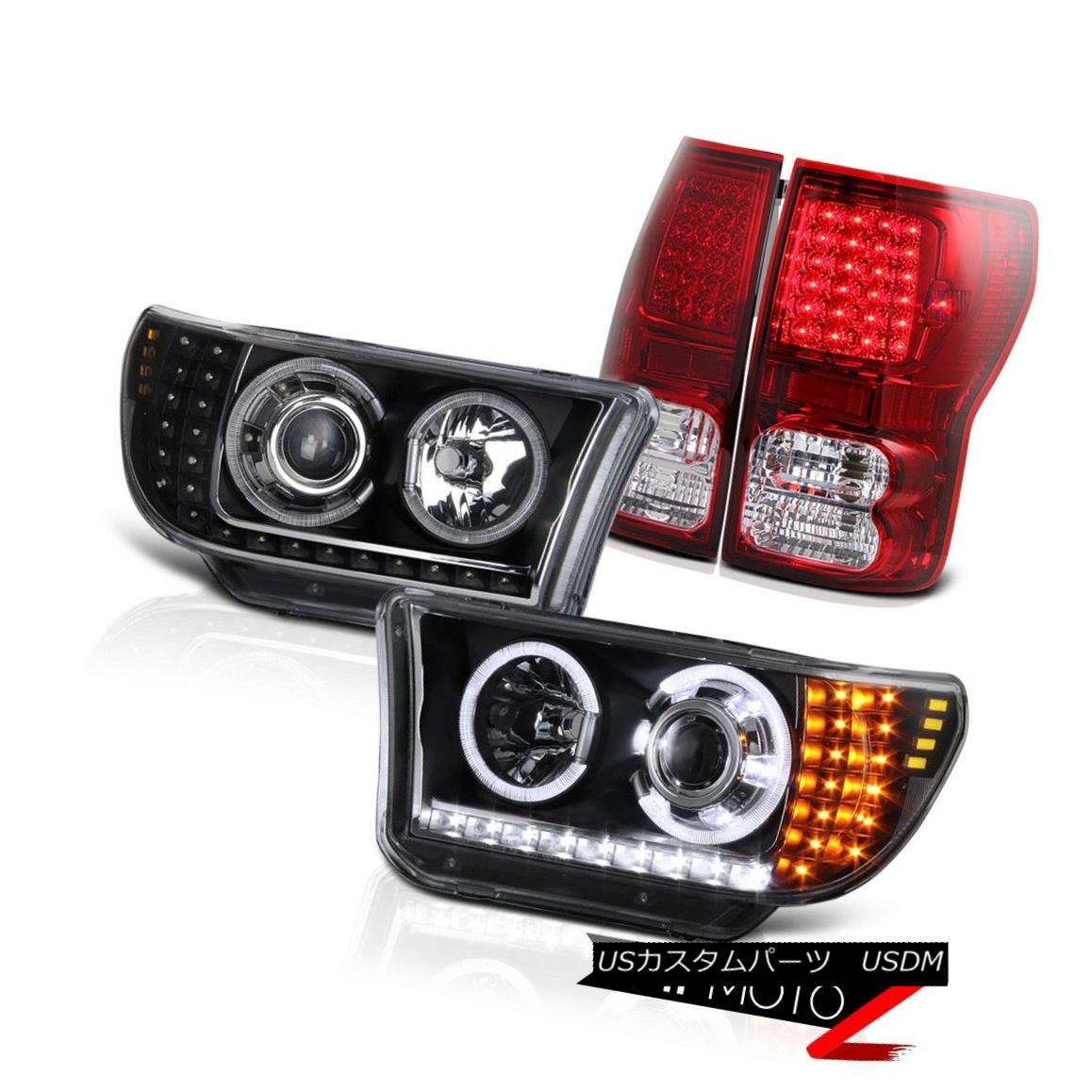 テールライト 2007-2013 Tundra LED+HALO Black Projector Headlight+Smoke L+R Led Tail LightLamp 2007-2013 Tundra LED + HALOブラックプロジェクターヘッドライト+スモーク e L + R Ledテールライトランプ 【並行輸入品】