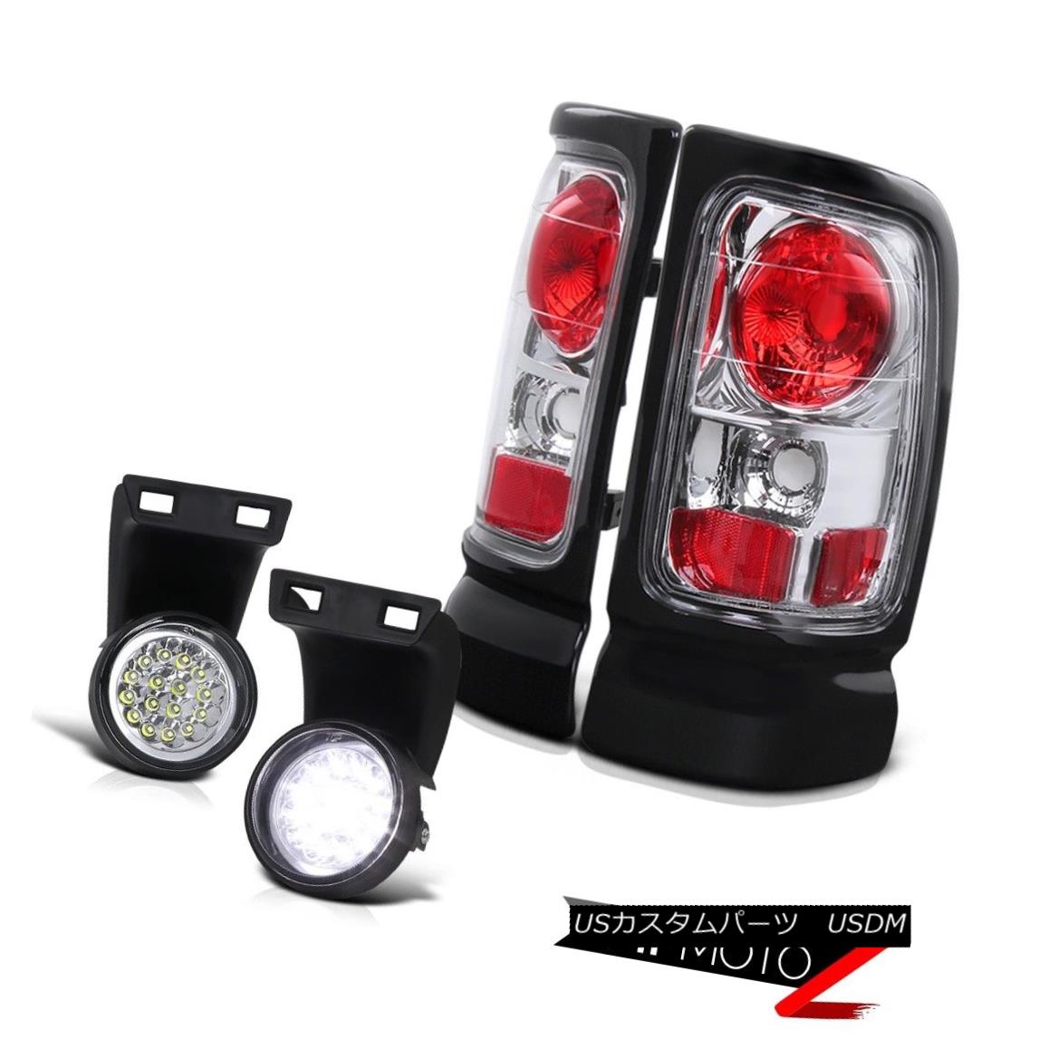 テールライト 1994-2001 Dodge RAM Truck Chrome L+R Tail Light+Crystal White Led Fog Lamp Kit 1994-2001 Dodge RAMトラッククロームL + Rテールライト+クリスタルホワイトLedフォグランプキット 【並行輸入品】
