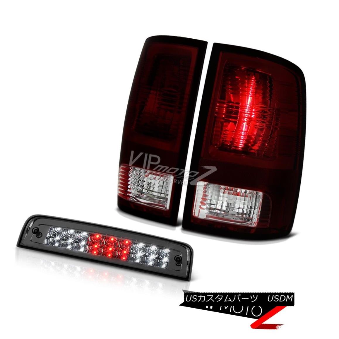 テールライト 09-18 Dodge Ram 1500 Big Horn Third Brake Light Smoked Red Tail Lights LED SMD 09-18ダッジラム1500ビッグホーンサードブレーキライトスモークレッドテールライトLED SMD 【並行輸入品】