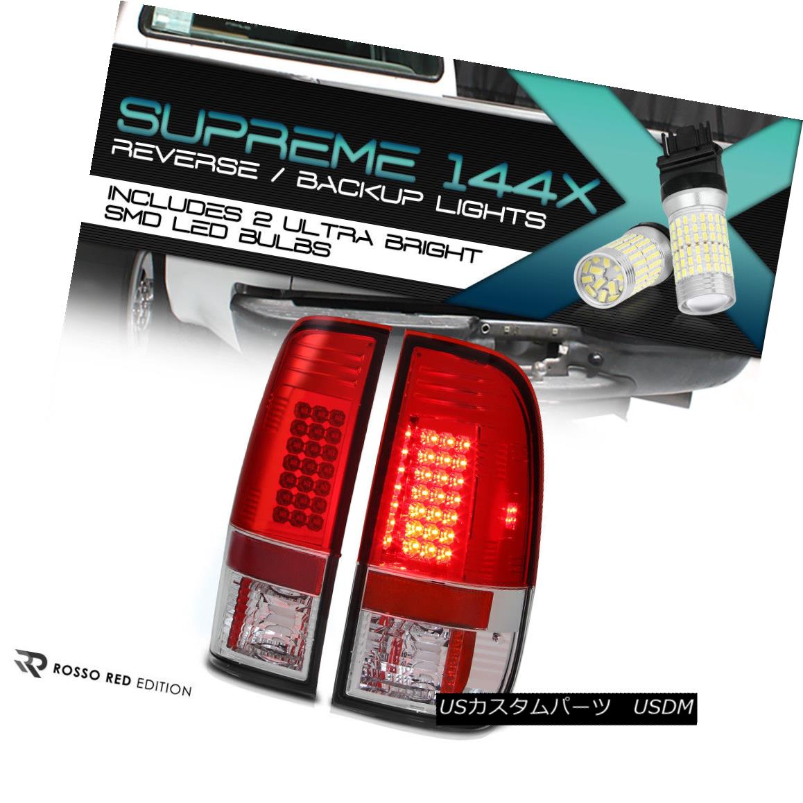 テールライト {360 Degree SMD Backup} 97-2003 FORD F150 Red LED Tail Lights 99-07 F250 SD F350 {360度SMDバックアップ} 97-2003 FORD F150赤色LEDテールライト99-07 F250 SD F350 【並行輸入品】