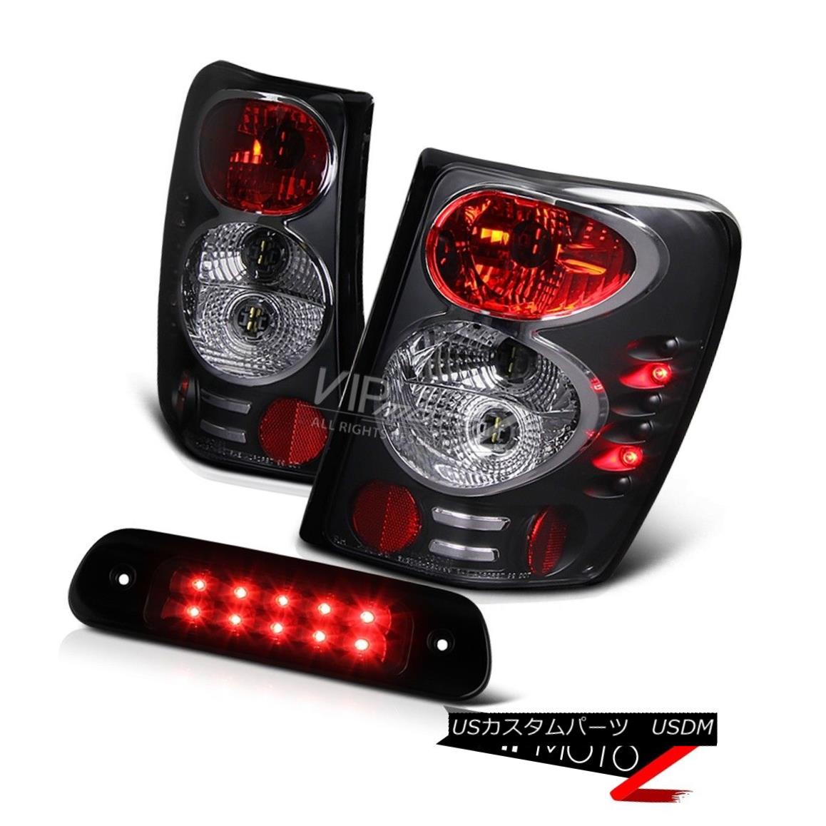 テールライト 99-04 Jeep Grand Cherokee WG 4X4 Raven Black Third Brake Light Tail Lamps LED Bk 99-04ジープグランドチェロキーWG 4X4レイブンブラック第3ブレーキライトテールランプLED Bk 【並行輸入品】