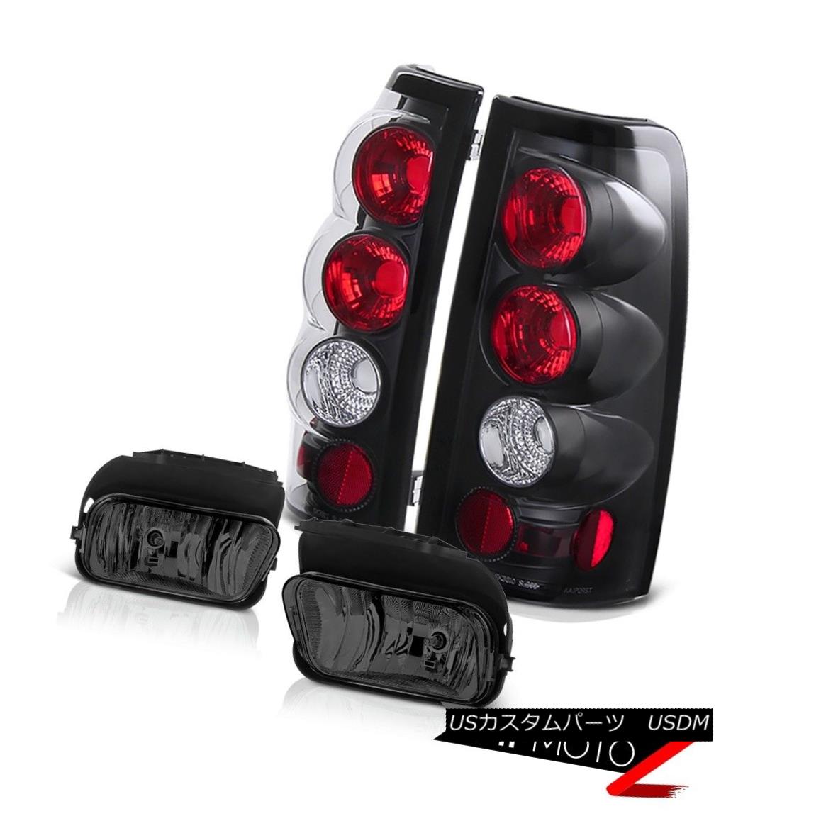 テールライト BLack Tail Light Brake Lights Smoked Bumper Foglight 2005 2006 Chevy Silverado ブラックテールライトブレーキライトスモークバンパーフォグライト2005 2006 Chevy Silverado 【並行輸入品】