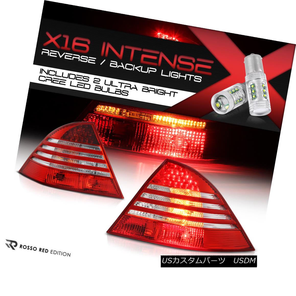 テールライト High-Power CREE Backup 00-05 Mercedes Benz W220 S-Class LED Tail Lights Red PAIR ハイパワークレイバックアップ00-05メルセデスベンツW220 SクラスLEDテールライトレッドペア 【並行輸入品】
