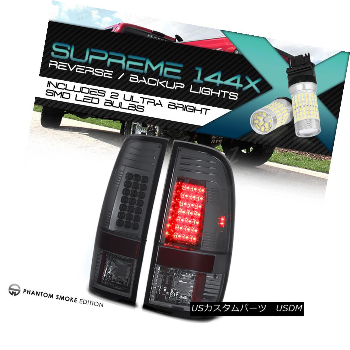 テールライト 360 DEGREE SMD BACKUP 97-03 F150 | 99-06 F250 F350 Smoked LED Tail Lights PAIR 360度SMDバックアップ97-03 F150 | 99-06 F250 F350スモークLEDテールライトペア 【並行輸入品】