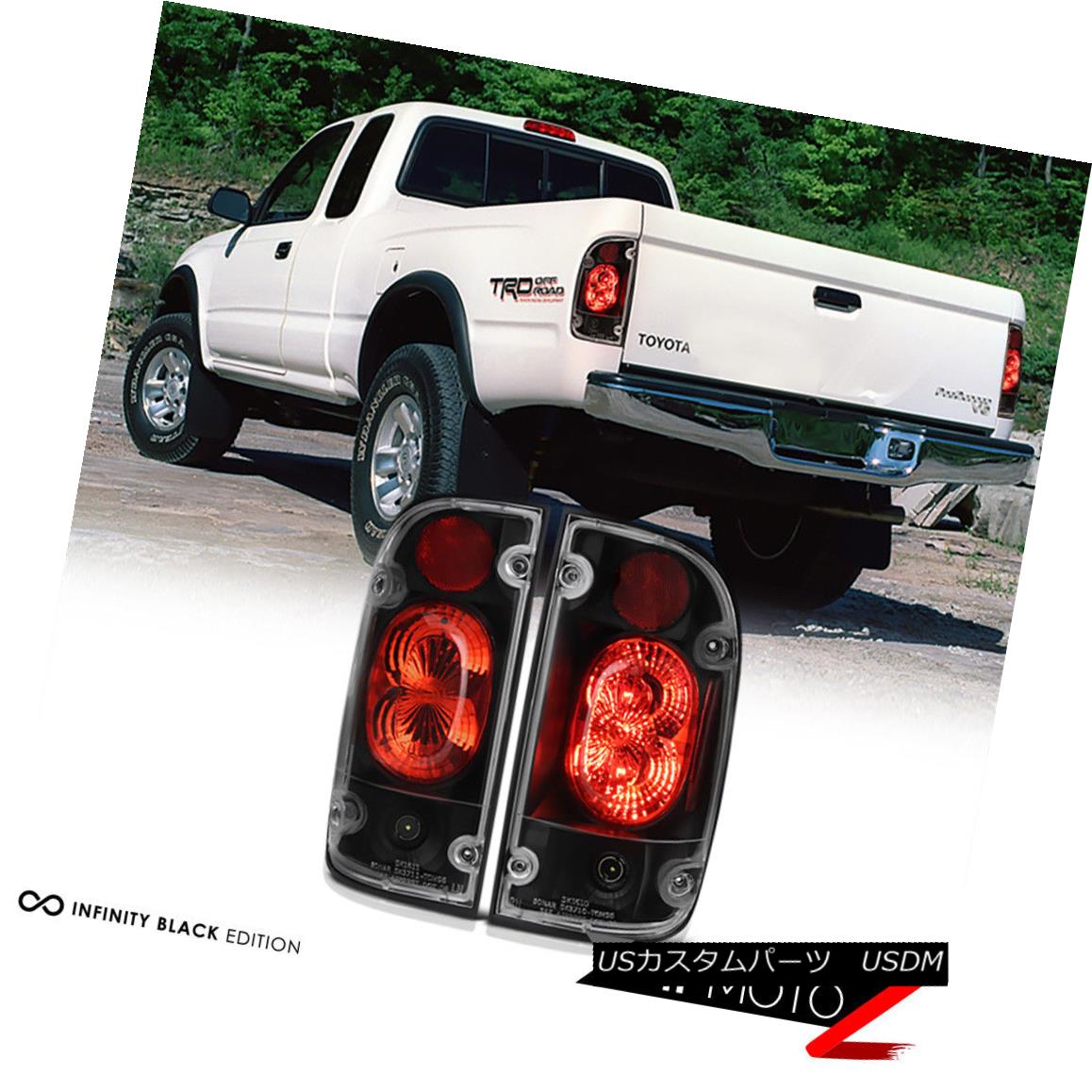 テールライト 01-04 Toyota Tacoma 2/4WD TRD JDM Pickup Black Tail Light Brake Signal Lamp L+R 01-04トヨタタコマ2 / 4WD TRD JDMピックアップブラックテールライトブレーキ信号ランプL + R 【並行輸入品】