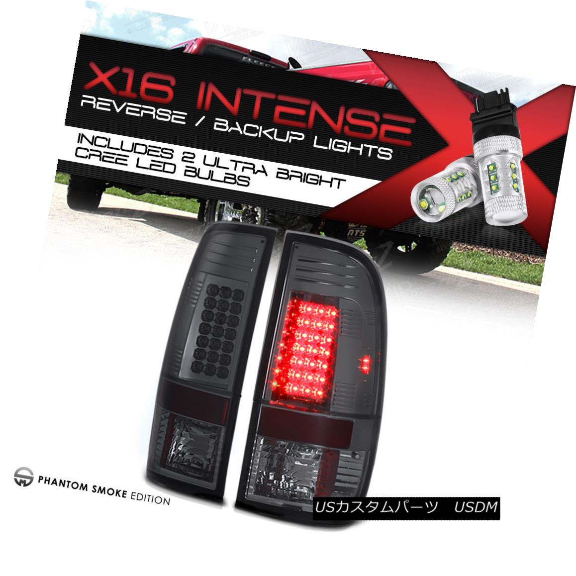 テールライト [CREE LED REVERSE] 97-2003 F150 | 99-06 F250 F350 Smoke LED Rear Brake Tail Lamp [クリーLEDリバース] 97-2003 F150 | 99-06 F250 F350スモークLEDリアブレーキテールランプ 【並行輸入品】