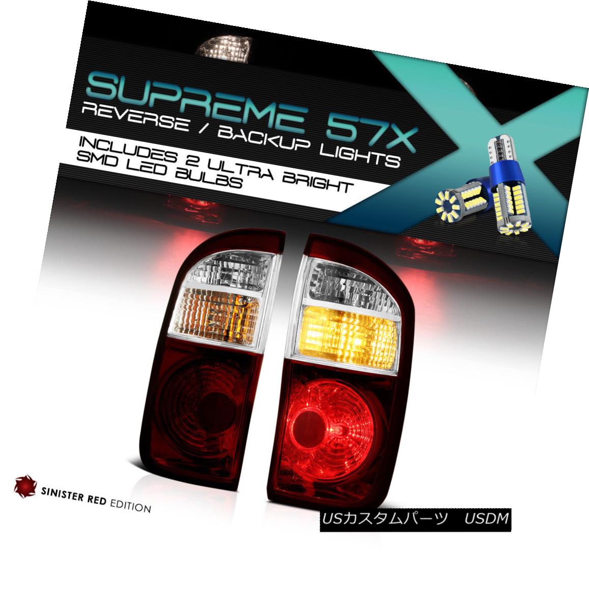 テールライト {FULL SMD BACKUP} 2004-2006 Tundra Double Cab [Dark Red Smoke] Tail Brake Lights {フル・スマート・バックアップ} 2004-2006 Tundra Double Cab [ダーク・レッド・スモーク]テール・ブレーキライト 【並行輸入品】