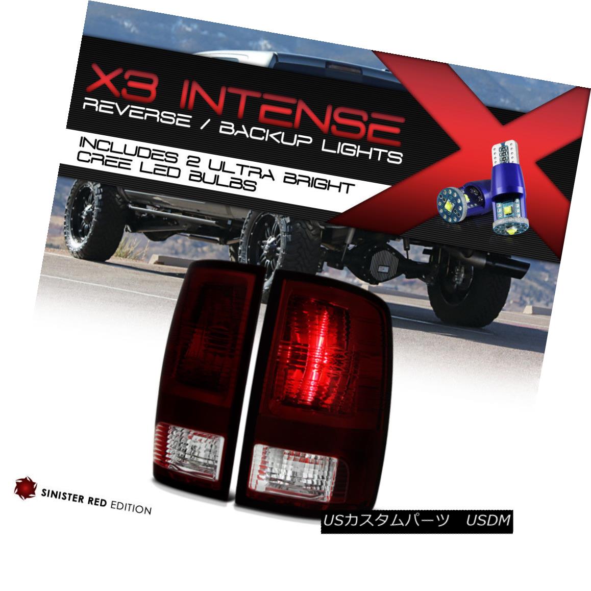 テールライト !CREE LED BACKUP! 09-18 Dodge Ram Pickup DARK Red Smoke Tail Lights Brake Lamps ！クリーLEDのバックアップ！ 09-18ダッジラムピックアップダークレッド煙テールライトブレーキランプ 【並行輸入品】