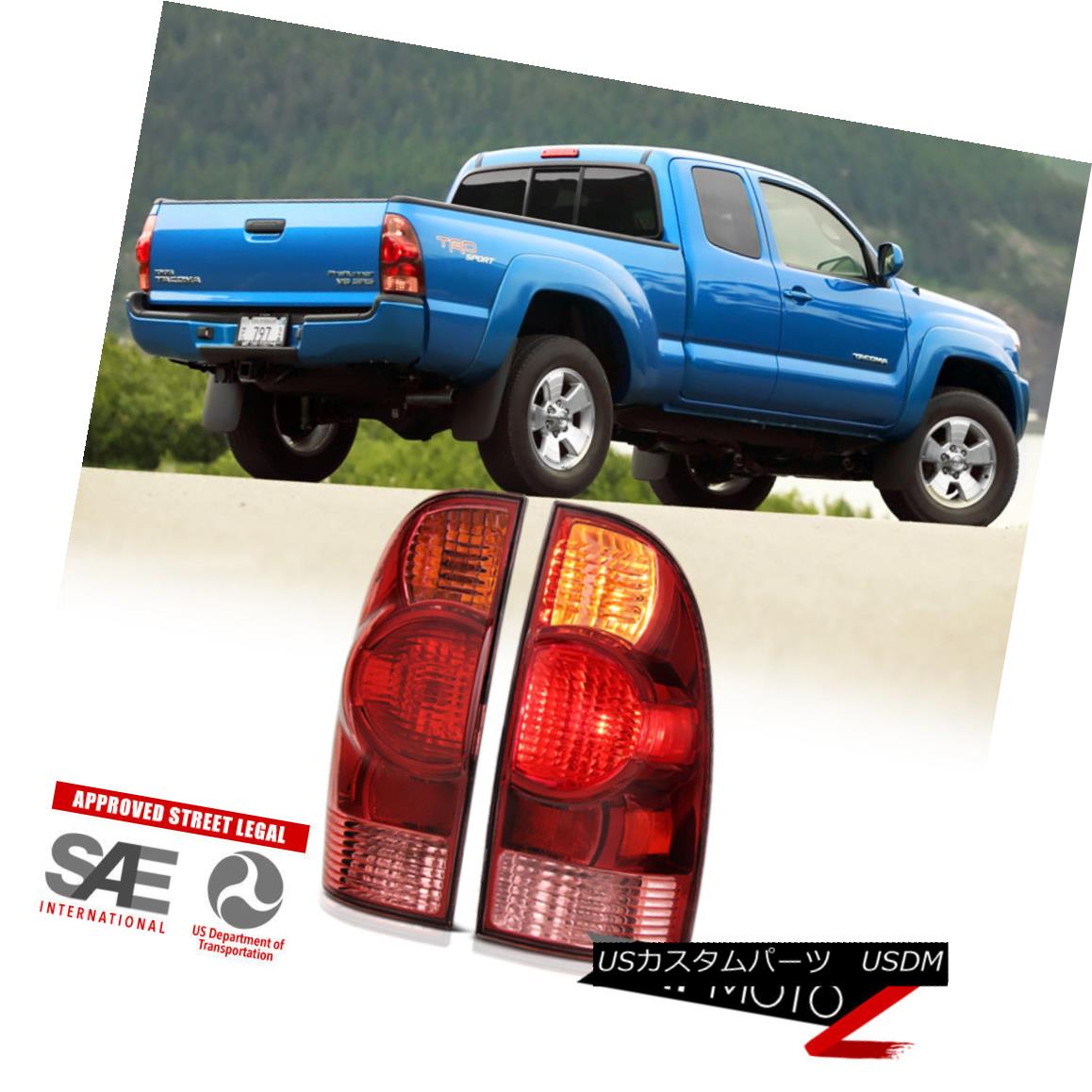 テールライト 2005-2008 Toyota Tacoma Factory Style Rear LEFT+RIGHT Pair Tail Light Brake Lamp 2005年?2008年トヨタタコマ工場スタイル後部左+右ペアテールライトブレーキランプ 【並行輸入品】