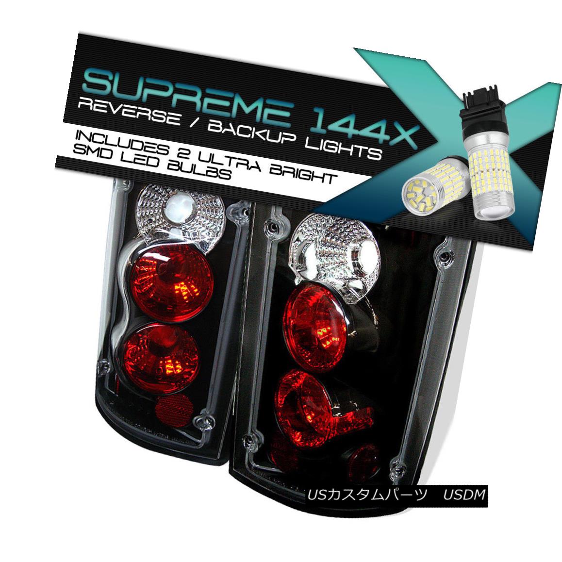 テールライト {Full SMD Backup} Ford Excursion Econoline Black Pair Taillight Rear Brake LH RH {フルSMDバックアップ}フォードエクスカーションエコリンブラックペアテールライトリアブレーキLH RH 【並行輸入品】