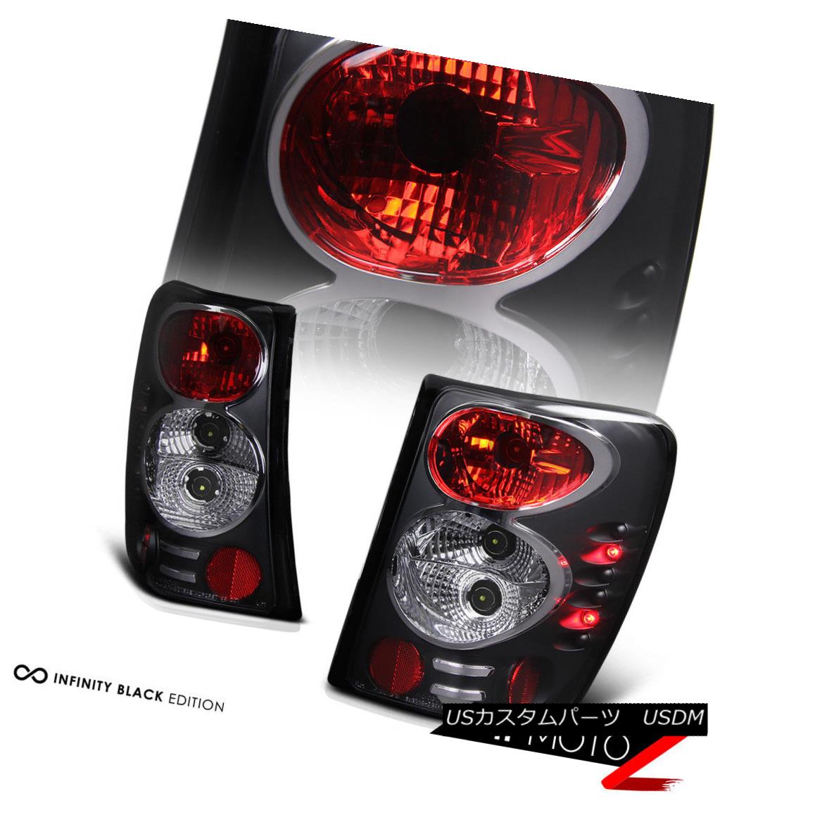 テールライト 1999-2004 Jeep Grand Cherokee Black LED Signal Tail Light Brake Lamp WG WJ LH+RH 1999-2004ジープグランドチェロキーブラックLEDシグナルテールライトブレーキランプWG WJ LH + RH 【並行輸入品】