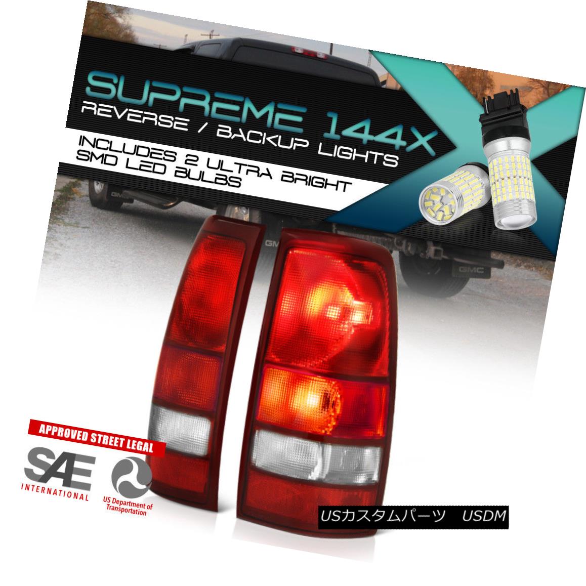 テールライト [Full SMD Backup] 99-2006 GMC Sierra 1500 2500 Rear Brake Tail Lights PAIR LH+RH [フルSMDバックアップ] 99-2006 GMC Sierra 1500 2500リアブレーキテールライトPAIR LH + RH 【並行輸入品】